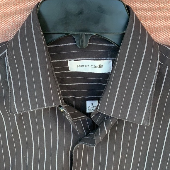 Pierre Cardin Black‎ gray pinstripe button Down shirt - Picture 1 of 5
